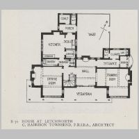 Townsend, House at Letchworth, Ground plan, The Studio Yearbook Of Decorated Art, 1908, B 71.jpg